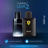 Kit 2 Perfumes Masculinos Importados (100ml) - Dior Sauvage, Ferrari Black [QUEIMA DE ESTOQUE]